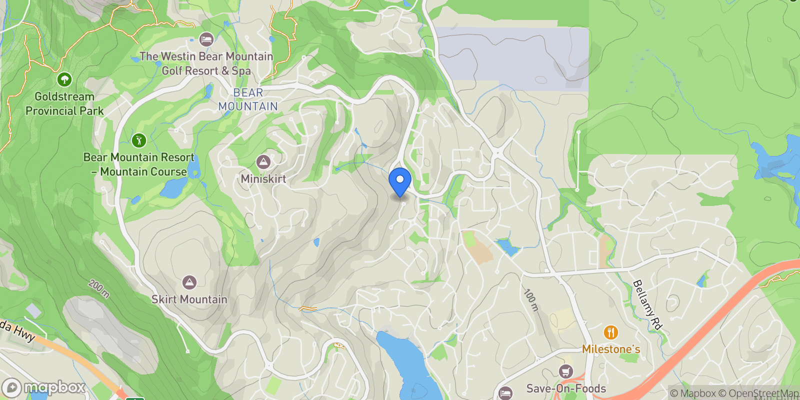 Map showing 2332 Copper Rock Crt 117, Langford, British Columbia, Canada.