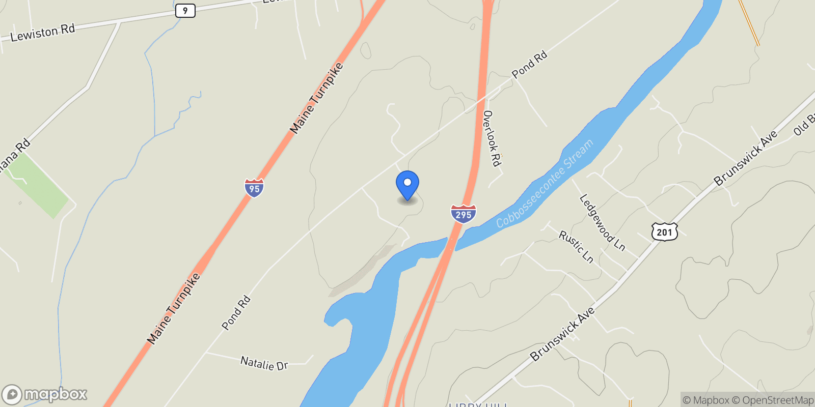 Map showing 39 Lobo Lane, West Gardiner, ME 04345, West Gardiner, Maine, United States.