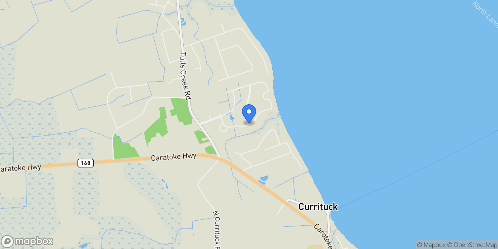 Map showing 134 Mariners Way, Moyock, North Carolina, United States.
