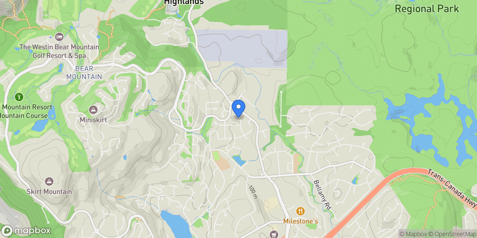 Map showing 2346 Swallow Pl, Langford, British Columbia, Canada.