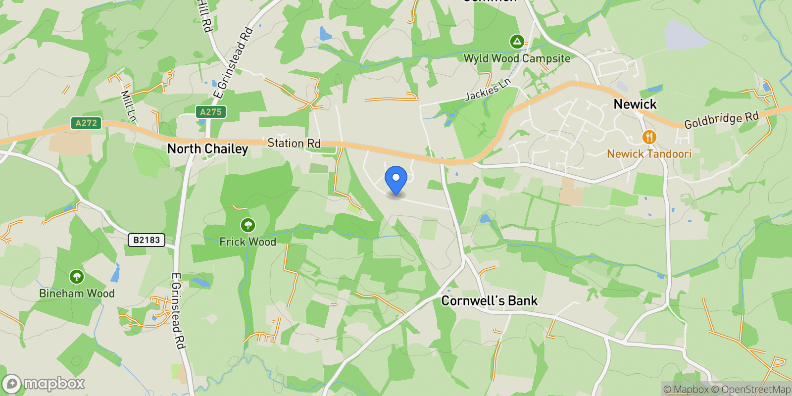 Map showing Lower Station Road, Newick, Lewes, East Sussex, Newick, England, United Kingdom.