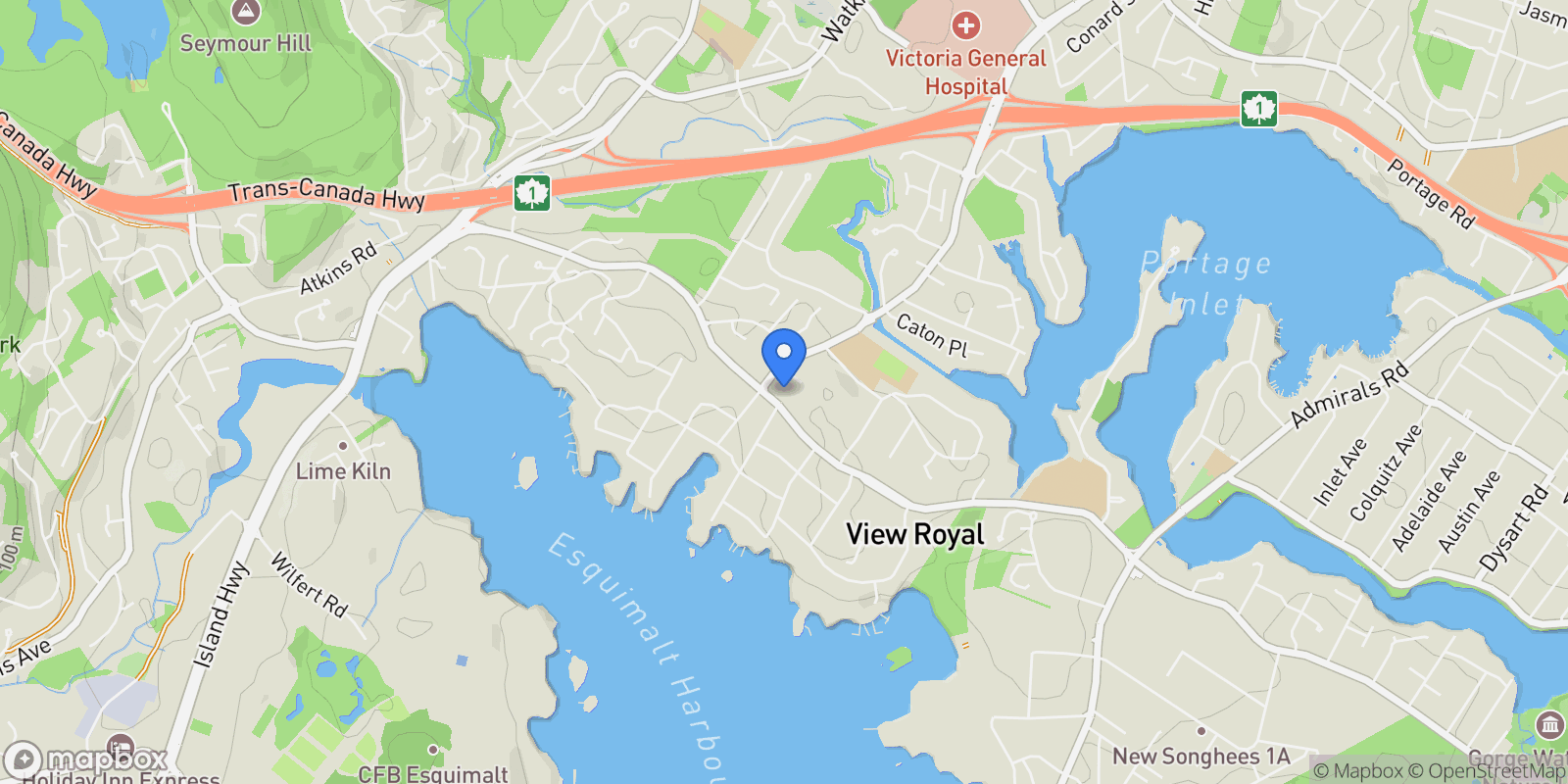 Map showing 258 Helmcken Rd 501, View Royal, British Columbia, Canada.