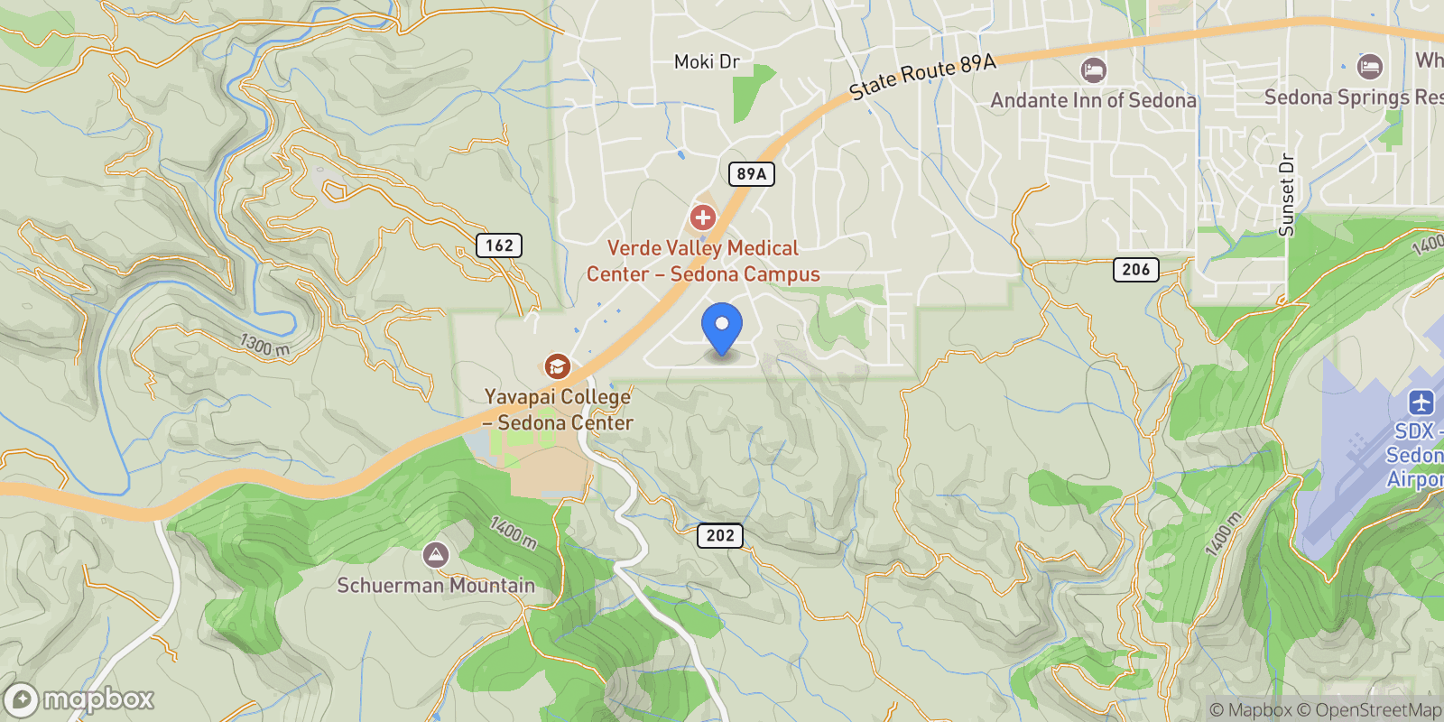 Map showing 86 Linda Vista , Sedona, AZ 86336, Sedona, Arizona, United States.