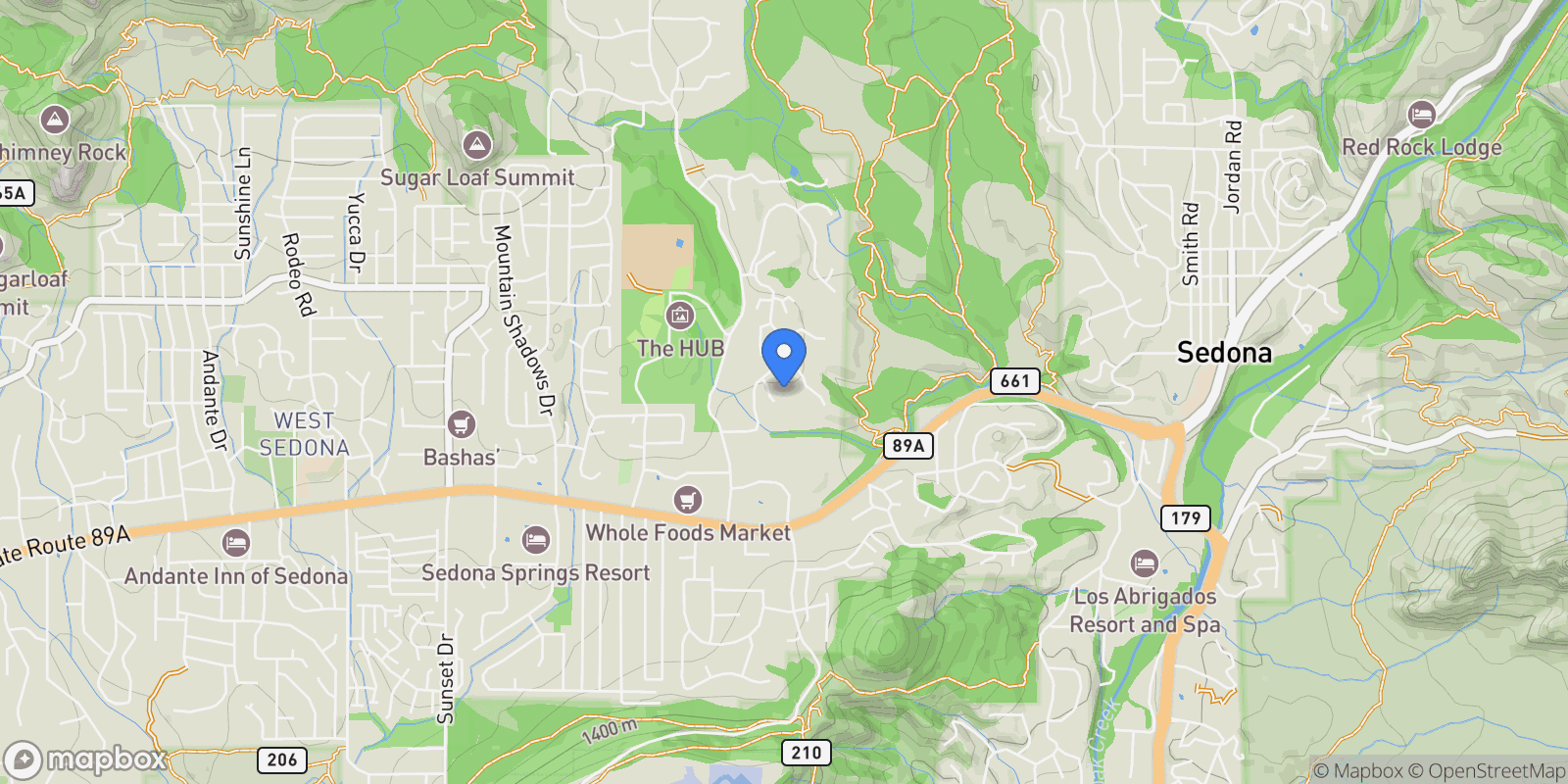Map showing 50 Calle Bonita , Sedona, AZ 86336, Sedona, Arizona, United States.