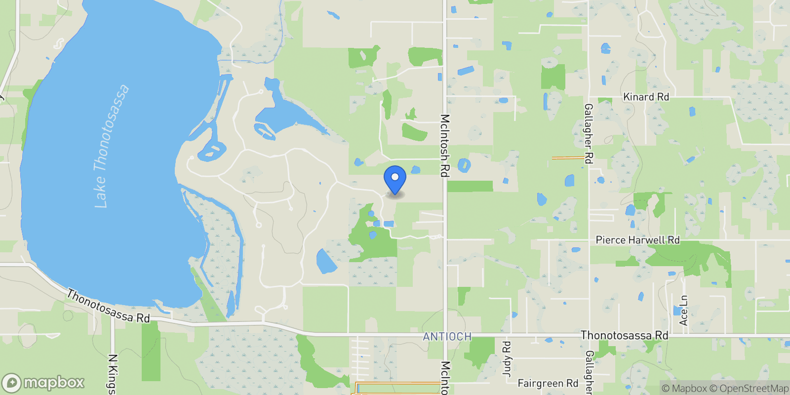 Map showing 10705 CRANE HILL COURT, Thonotosassa, Florida, United States.