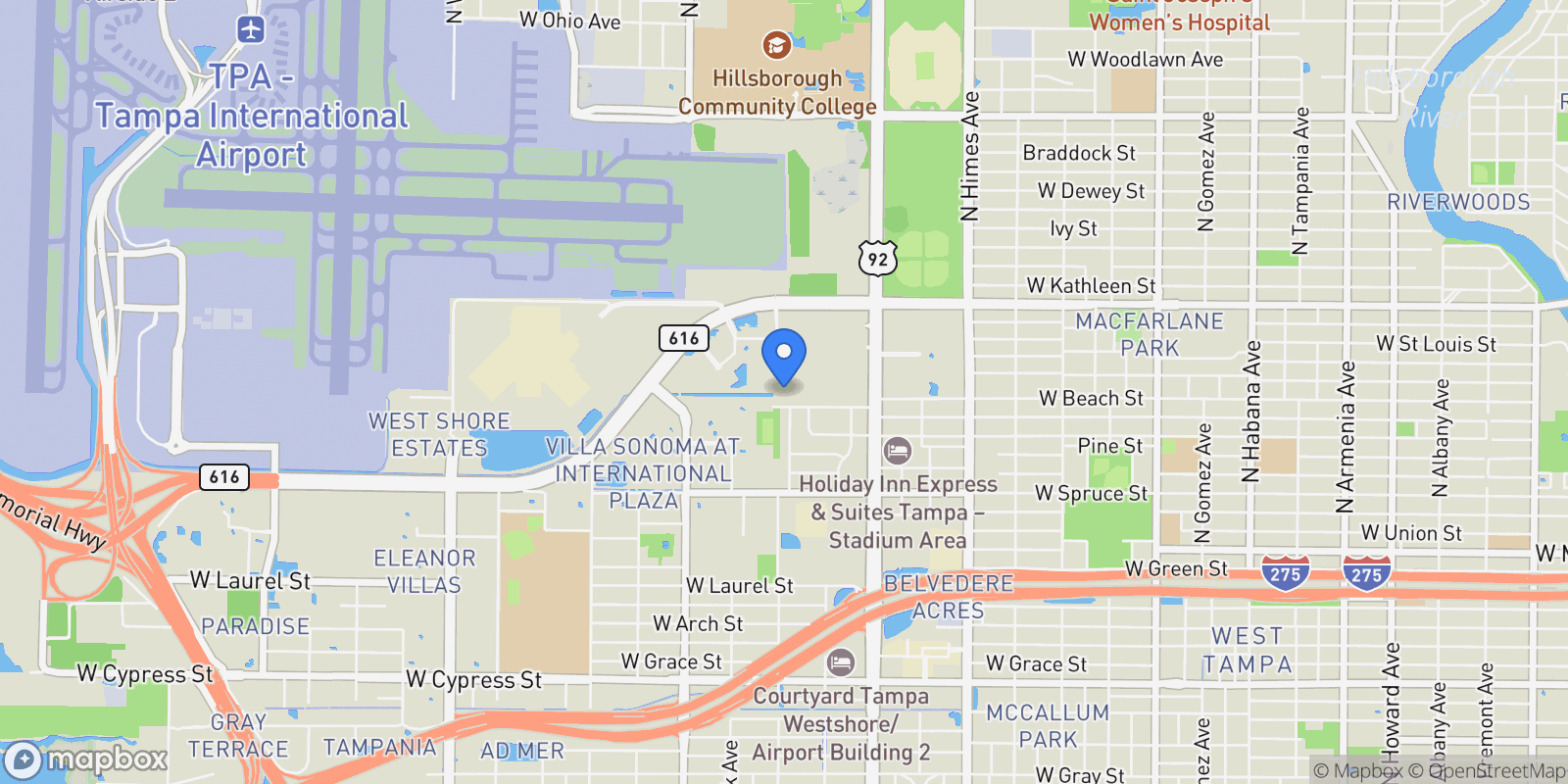 Map showing 2511 N GRADY AVE 66, Tampa, Florida, United States.