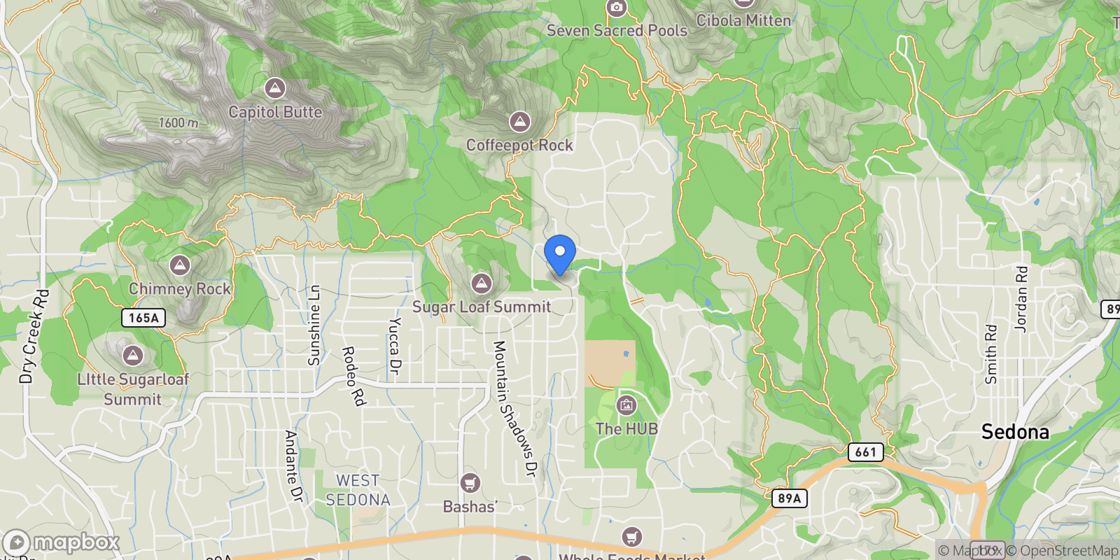 Map showing 245 Eagle Dancer Road , Sedona, AZ 86336, Sedona, Arizona, United States.