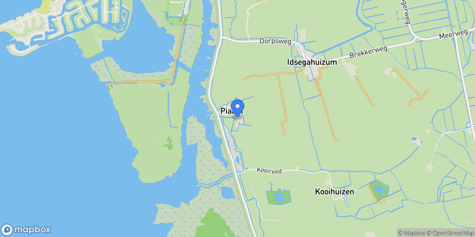 Map showing Former farmhouse, Private sale, FR, Piaam, Friesland, Netherlands.