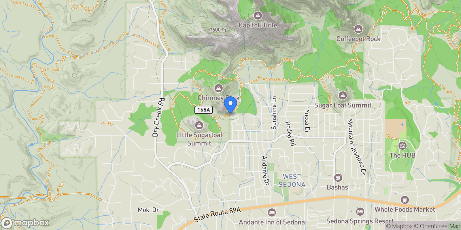 Map showing 750 Rhapsody Road 13, Sedona, AZ 86336, Sedona, Arizona, United States.