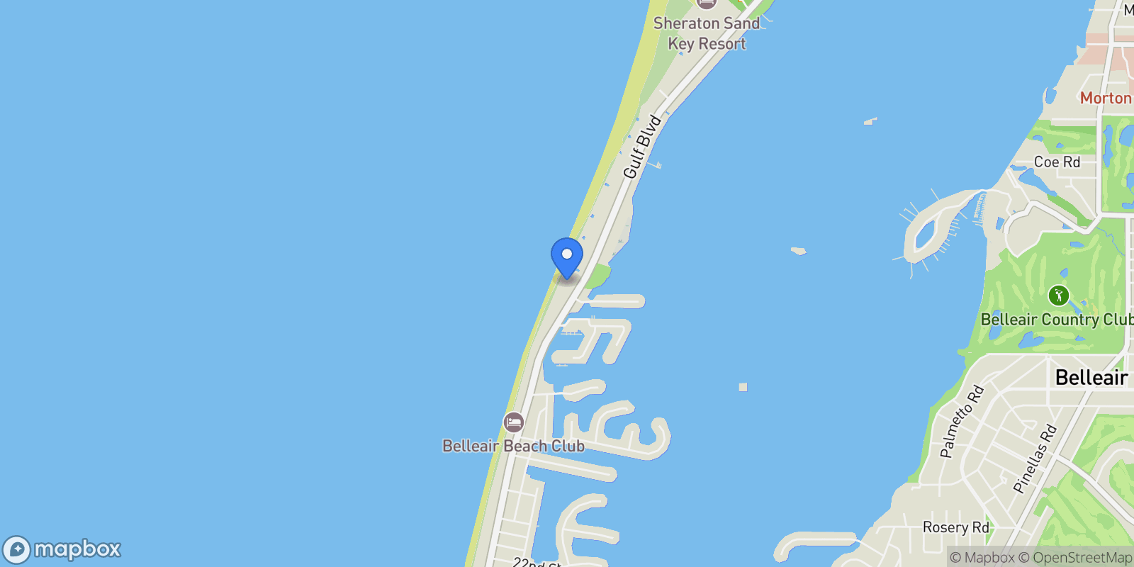 Map showing 1560 GULF BOULEVARD 602, Clearwater, Florida, United States.