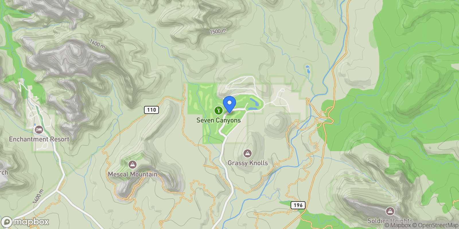 Map showing 190 Secret Canyon Drive Unit# A21, Sedona, AZ 86336, Sedona, Arizona, United States.