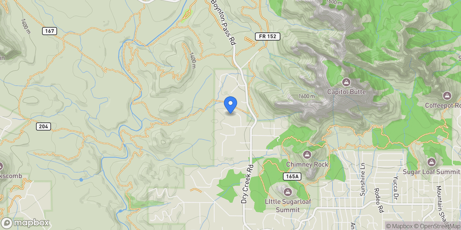 Map showing 135 Desert Holly Drive , Sedona, AZ 86336, Sedona, Arizona, United States.