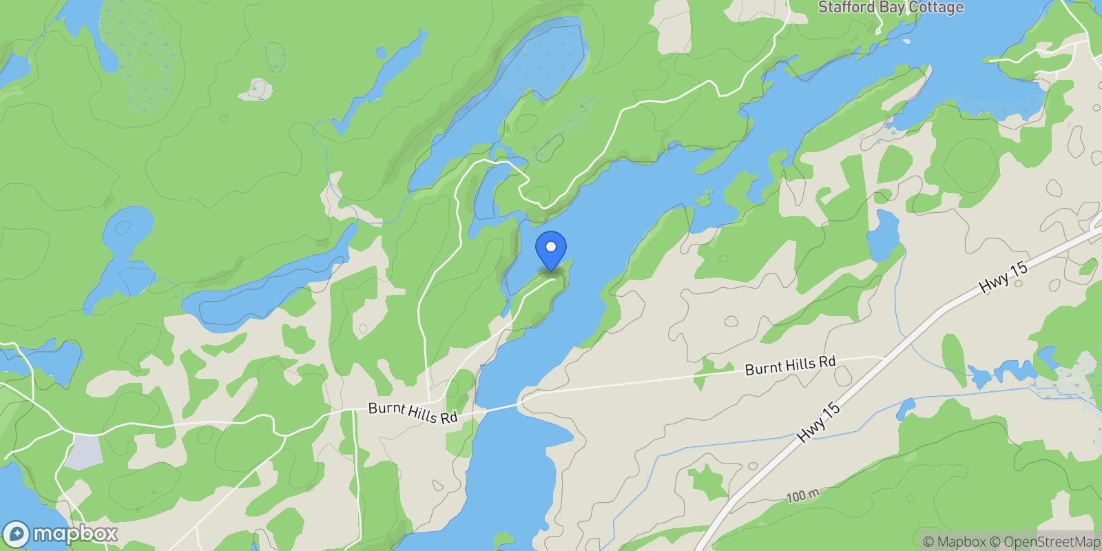 Map showing 5525 Rideau Road, Kingston, Ontario, Canada.