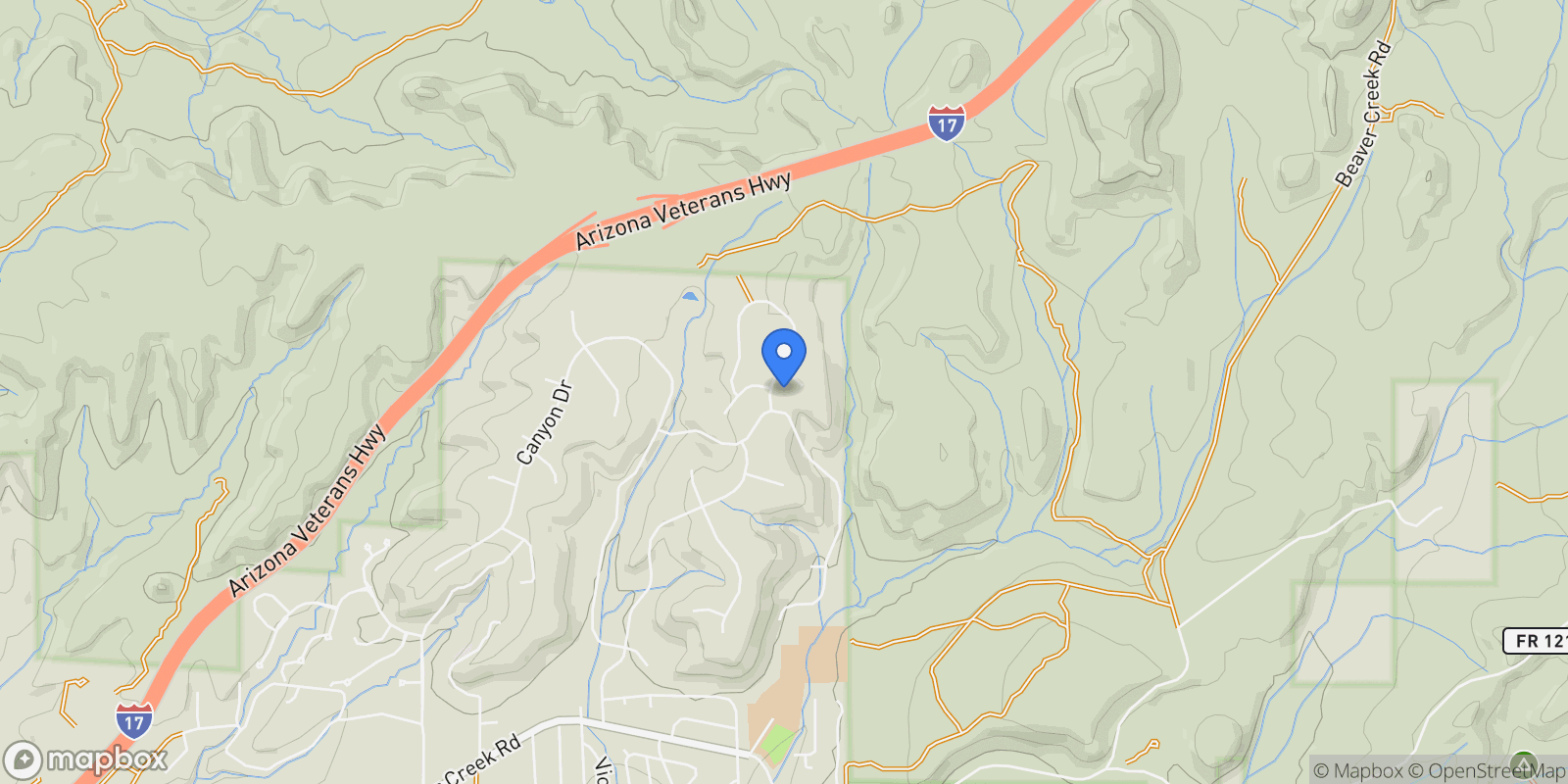 Map showing 6750 N Pinyon Pine Circle , Rimrock, AZ 86335, Lake Montezuma, Arizona, United States.