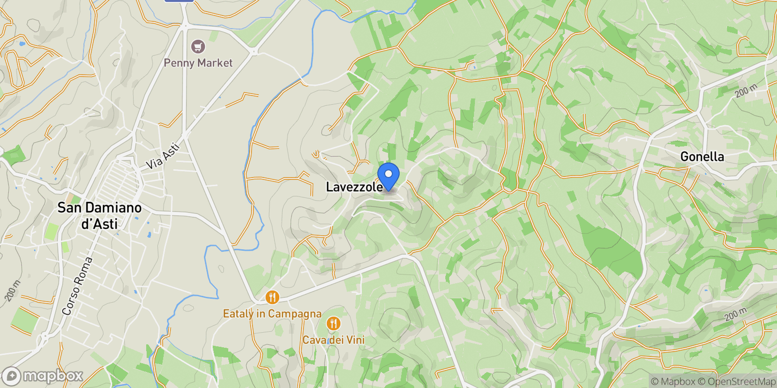 Map showing Frazione Lavezzole, Piemonte, Lavezzole, Piedmont, Italy.