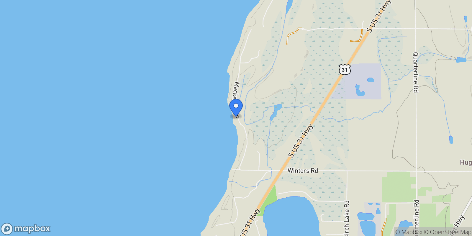 Map showing 5648 MacKenzie Drive, Elk Rapids, Michigan, United States.