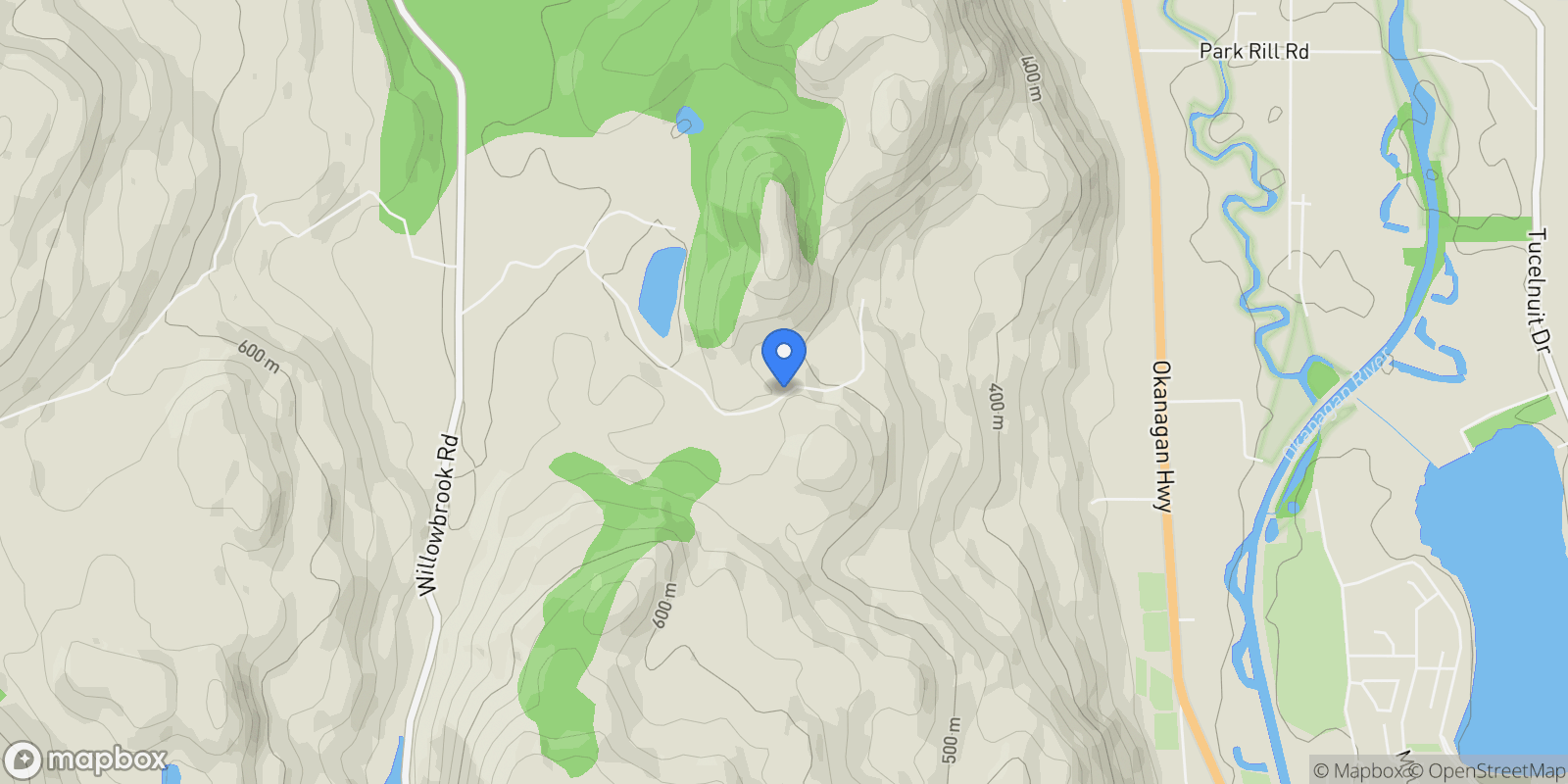 Map showing 503 Wilson Mountain Road, Oliver, British Columbia, Canada.