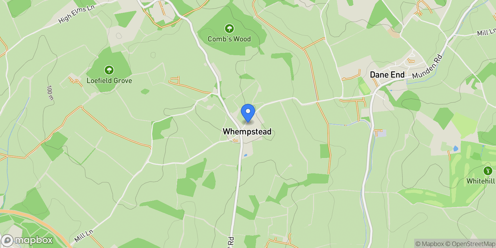 Map showing Ware, Watton at Stone, England, United Kingdom.