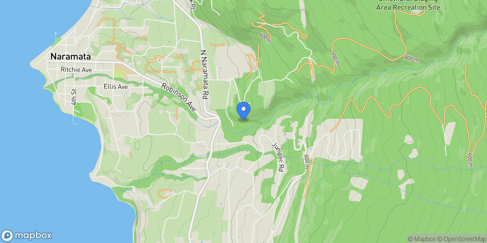 Map showing 1306 Smethurst Road, Naramata, British Columbia, Canada.