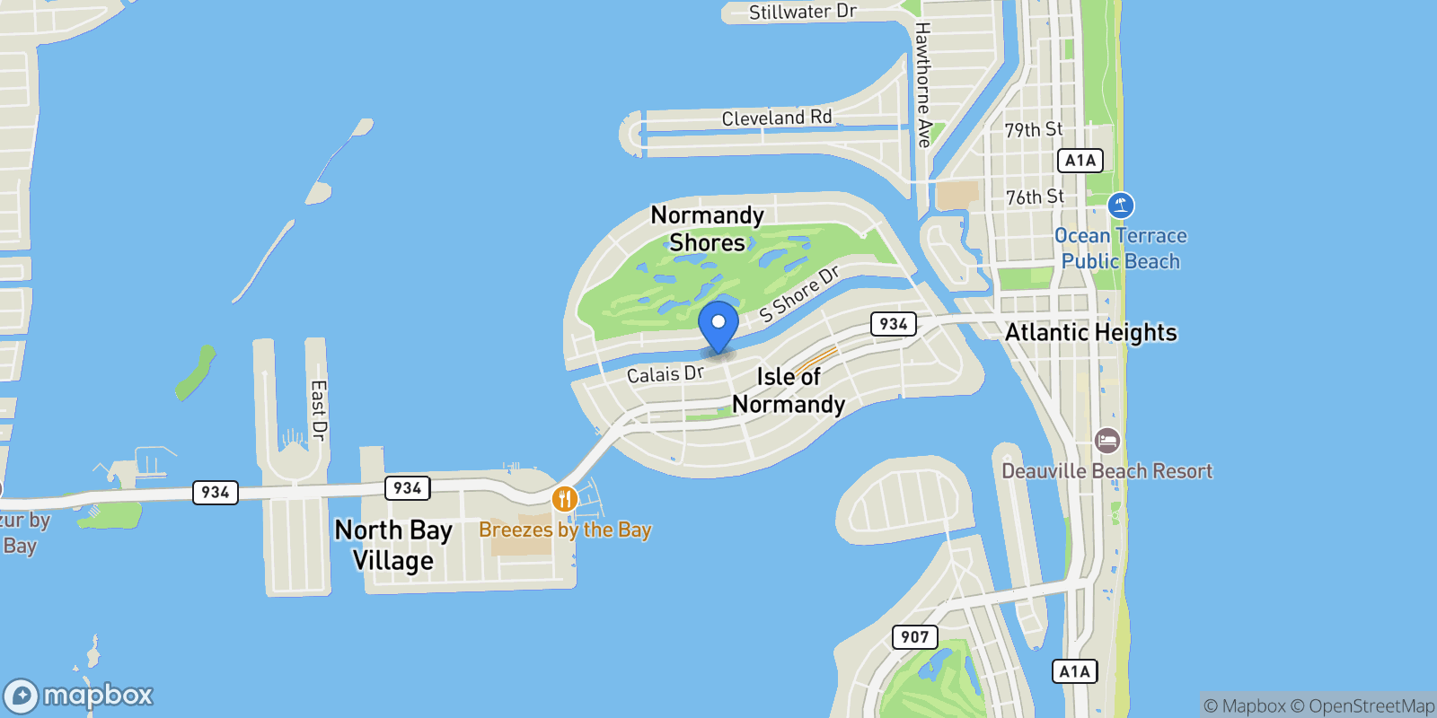 Map showing 7300 Trouville Esplanade 3, Miami Beach, Florida, United States.