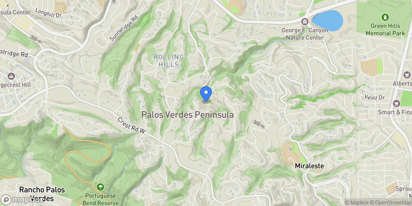 Map showing 4 Poppy Trail , Rolling Hills, CA 90274, Rolling Hills Estates, California, United States.