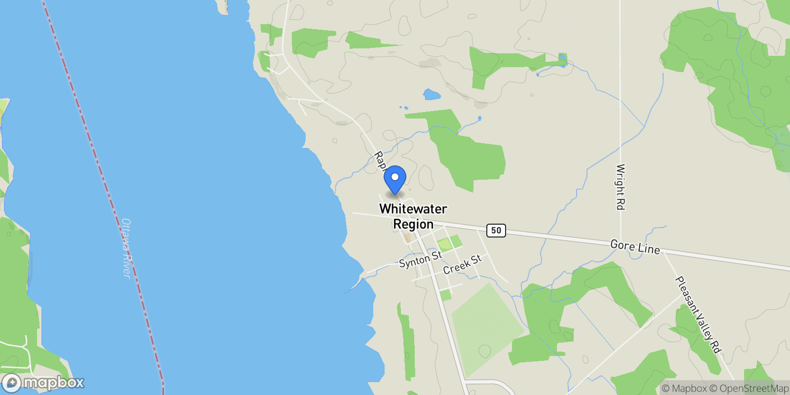 Map showing 37 Rapid Rd, Westmeath, ON K8A 6W2, Canada, Westmeath, Ontario, Canada.