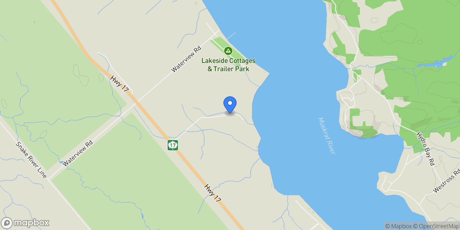 Map showing 231 Finnerty Rd, Cobden, ON K0J 1K0, Canada, Cobden, Ontario, Canada.