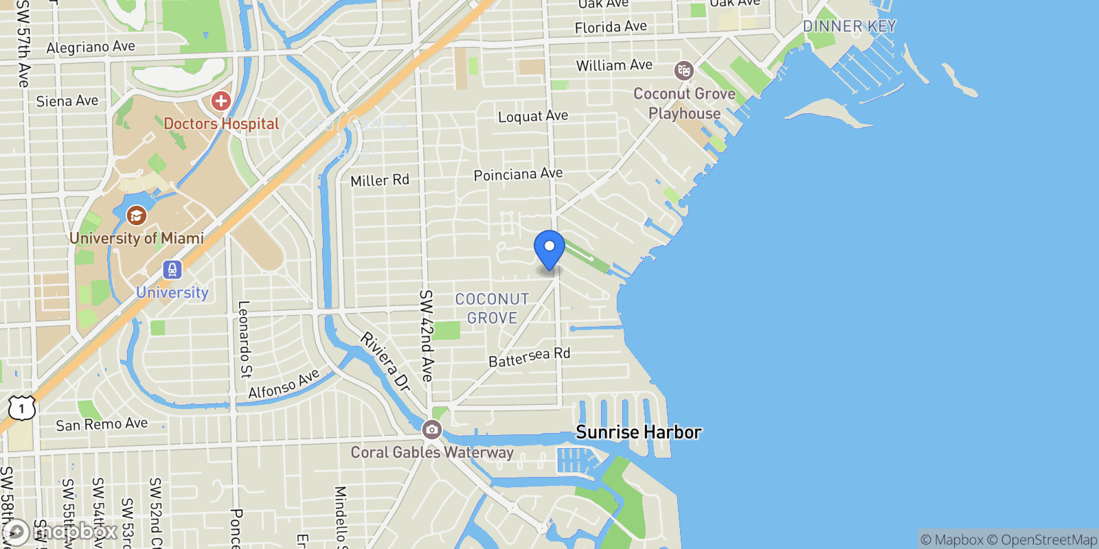 Map showing 3701 Park Ave, Miami, Florida, United States.