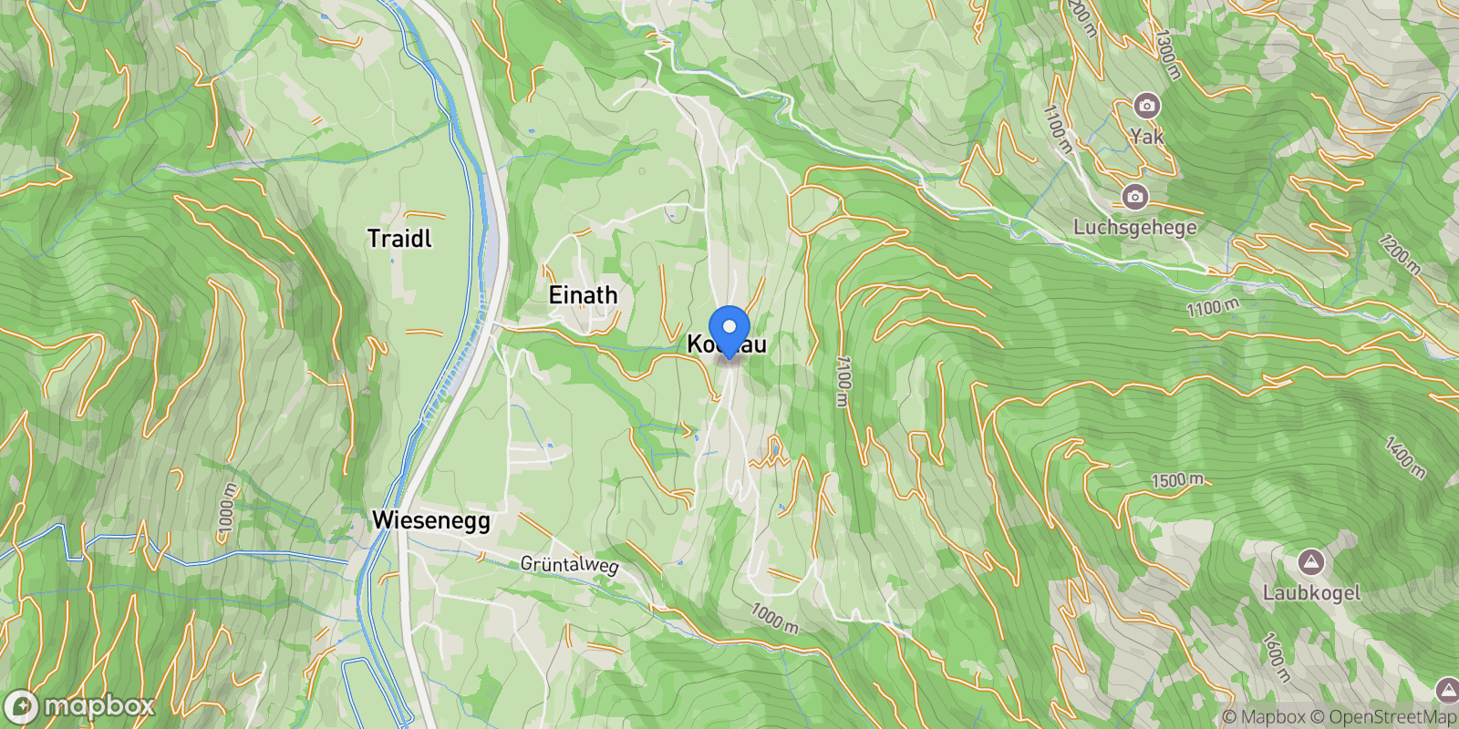 Map showing Kochau, 6371 Aurach bei Kitzbühel, Austria, Aurach bei Kitzbühel, Tyrol, Austria.