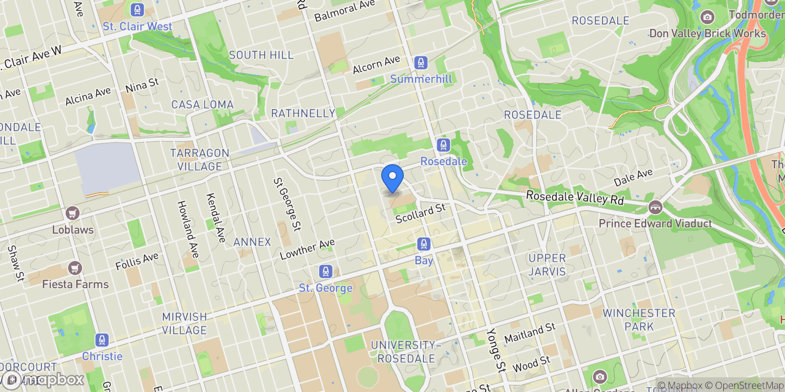 Map showing 41 Berryman Street, Toronto, ON M5R 1M7, Toronto, Canada.