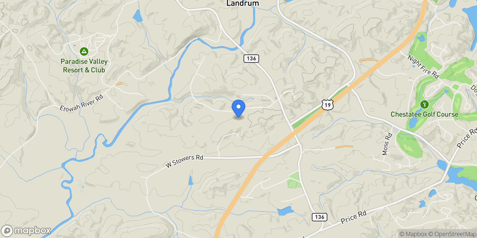 Map showing Cumming, Georgia, United States.