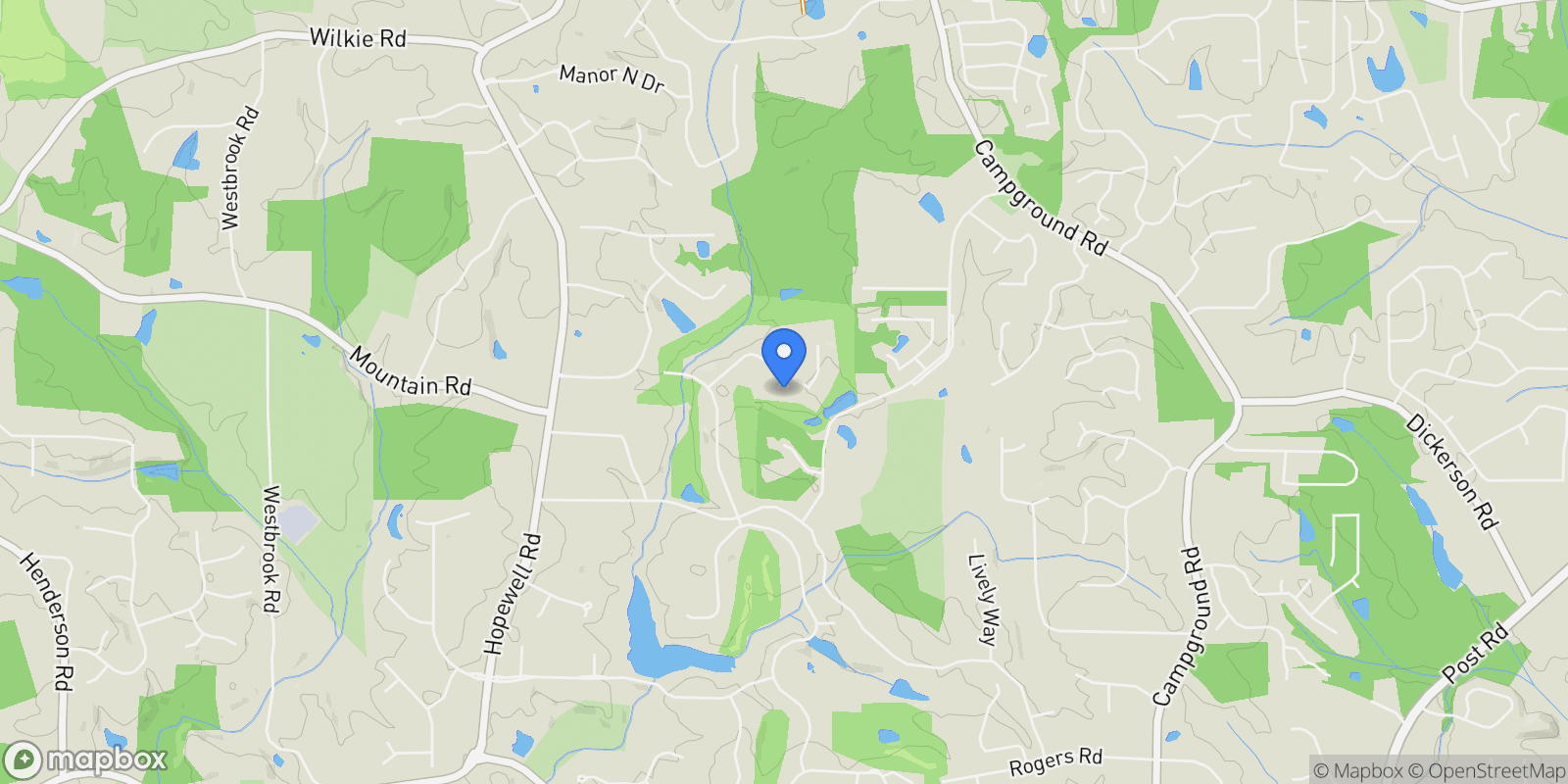 Map showing Milton, Georgia, United States.