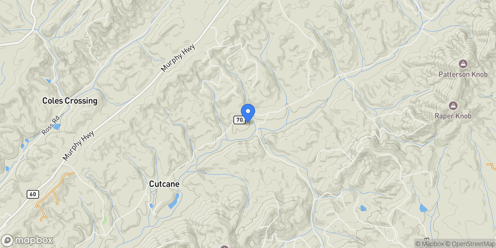 Map showing Mineral Bluff, Georgia, United States.