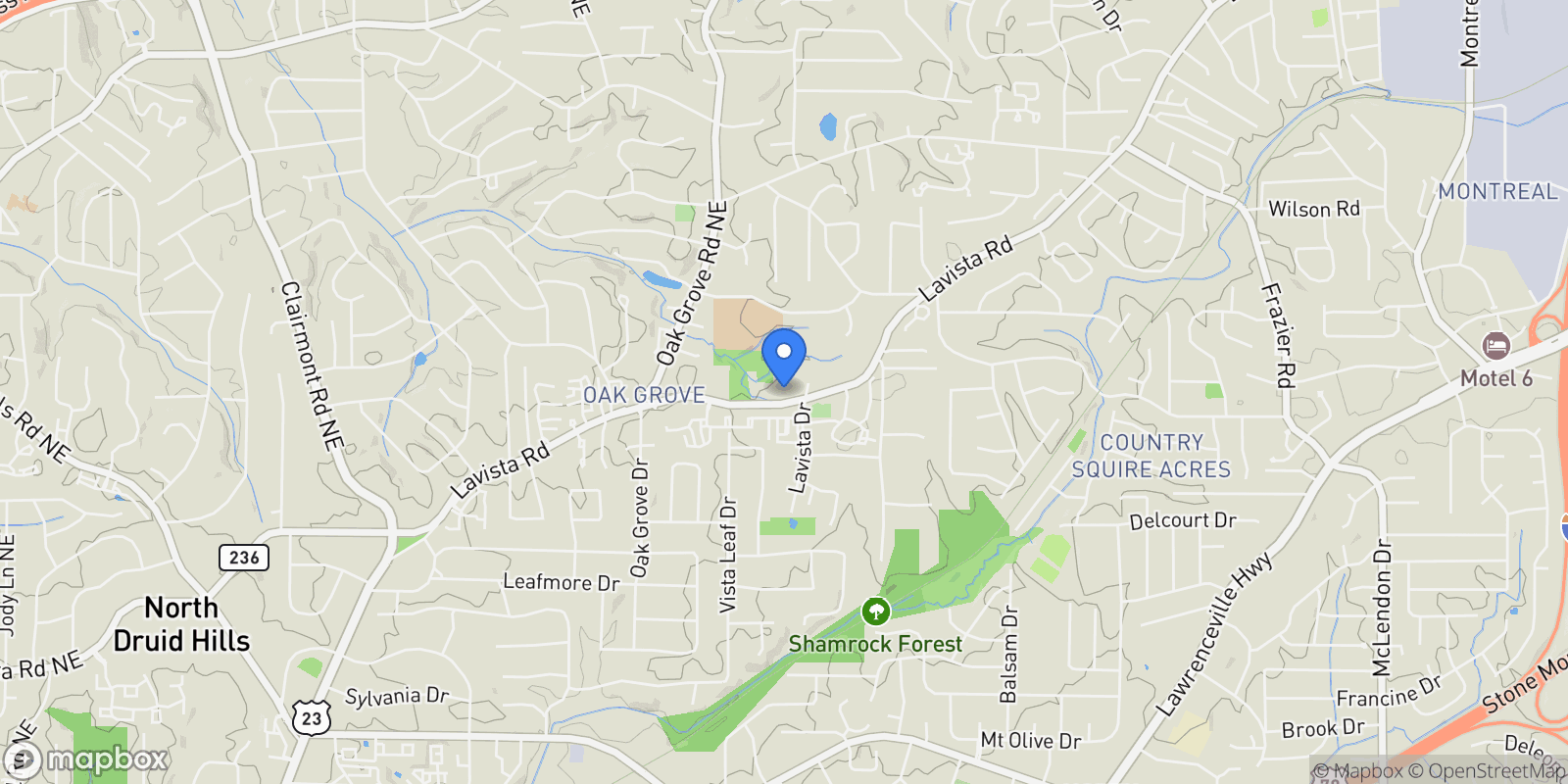 Map showing Decatur, Georgia, United States.