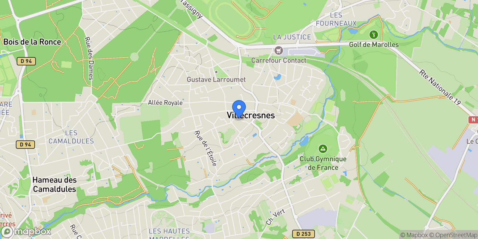 Map showing Villecresnes, Villecresnes, Villecresnes, Île-de-France, France.
