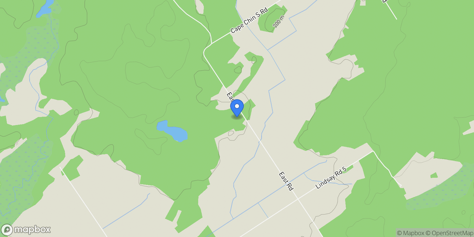 Map showing 117 East Road, Lion's Head, Ontario, Canada.