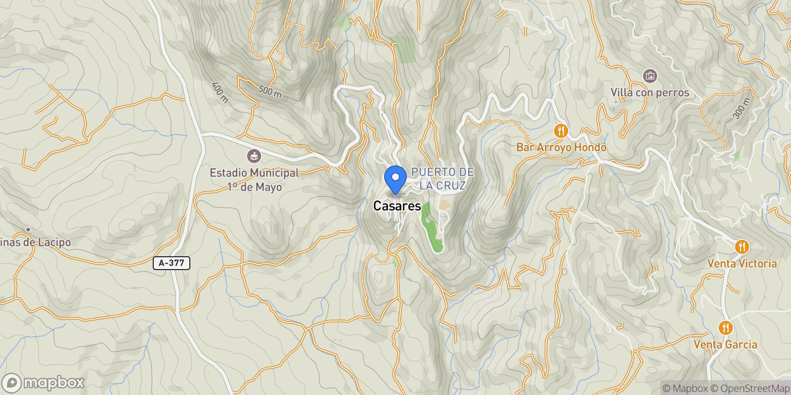 Map showing Casares Playa, Málaga, Casares, Andalusia, Spain.