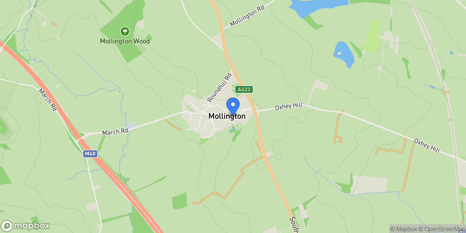 Map showing Mollington, Mollington, Nr Banbury, Oxfordshire, Mollington, England, United Kingdom.