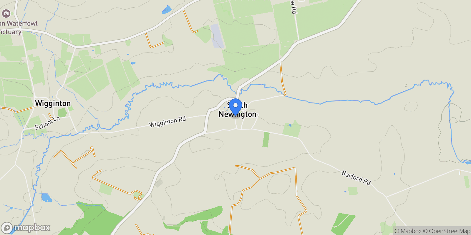 Map showing South Newington, South Newington, Oxfordshire, South Newington, England, United Kingdom.
