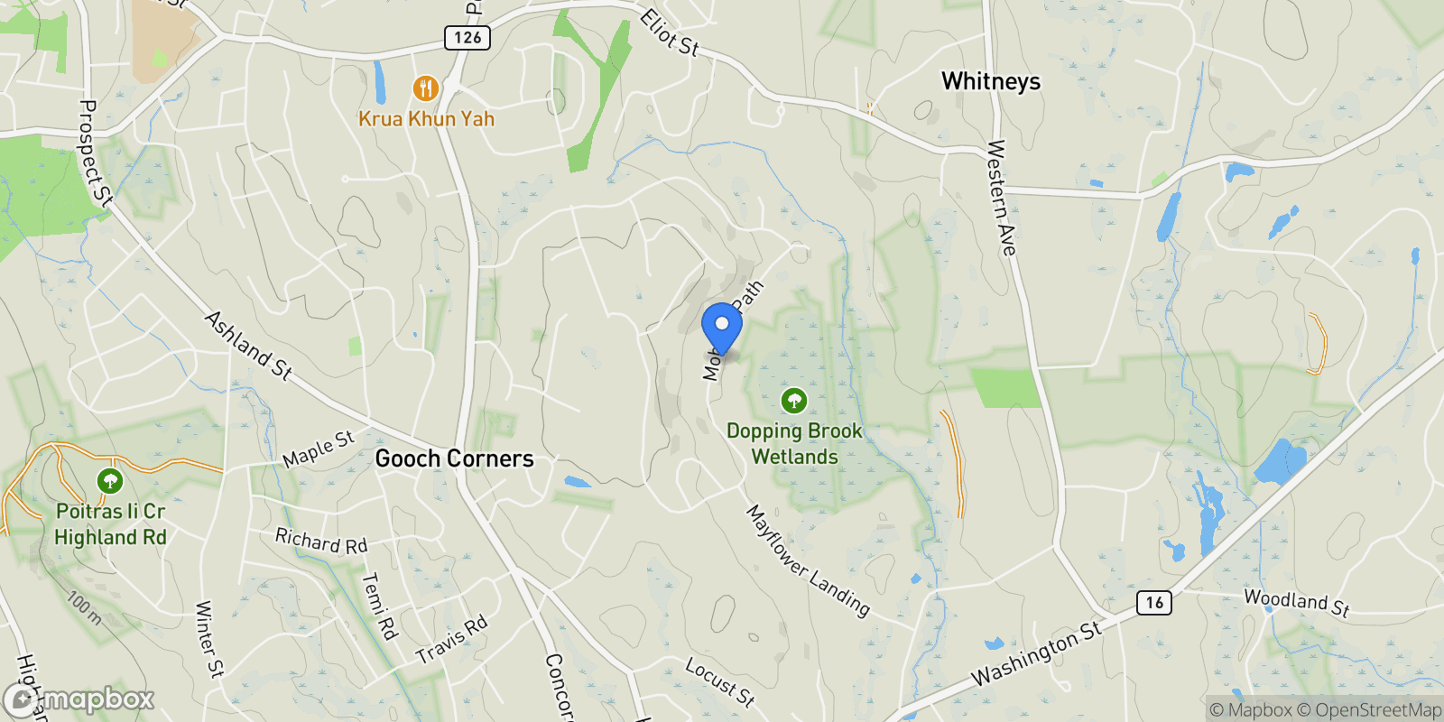 Map showing 151 Mohawk Path , Holliston, MA 01746, Holliston, Massachusetts, United States.