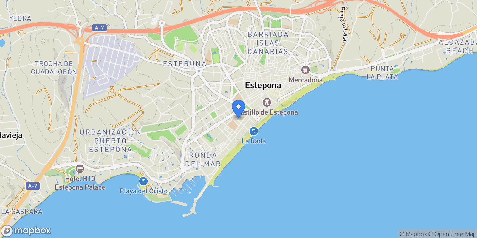 Map showing Plaza Miguel Ángel Loren,  Estepona,  Centro,  4ª Planta, Estepona, Andalusia, Spain.