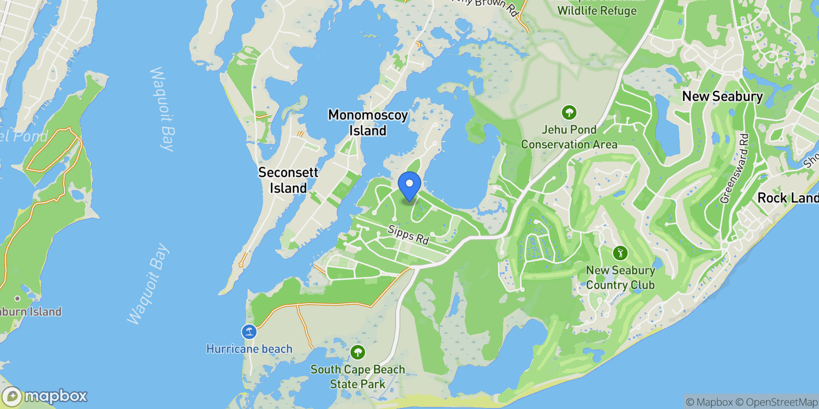 Map showing 50 Topping Lift, New Seabury, MA 02649, Mashpee, Massachusetts, United States.