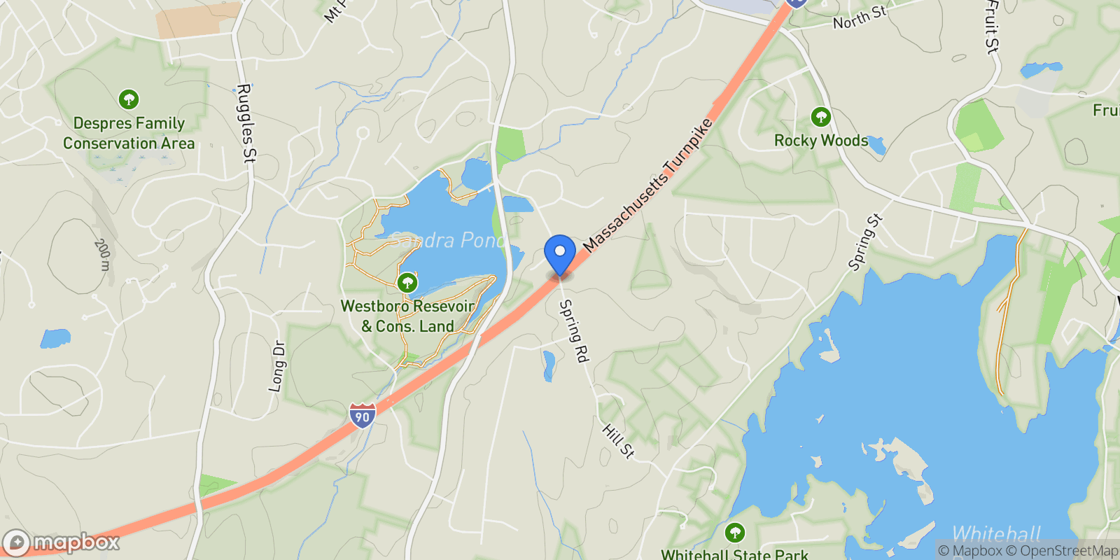 Map showing 57(Lot B) Spring Road , Westborough, MA 01581, Westborough, Massachusetts, United States.