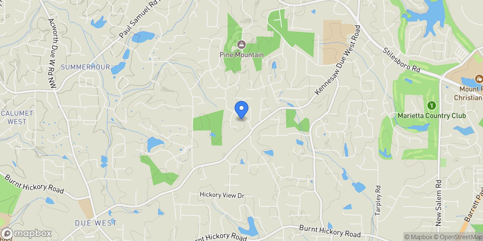 Map showing Kennesaw, Georgia, United States.