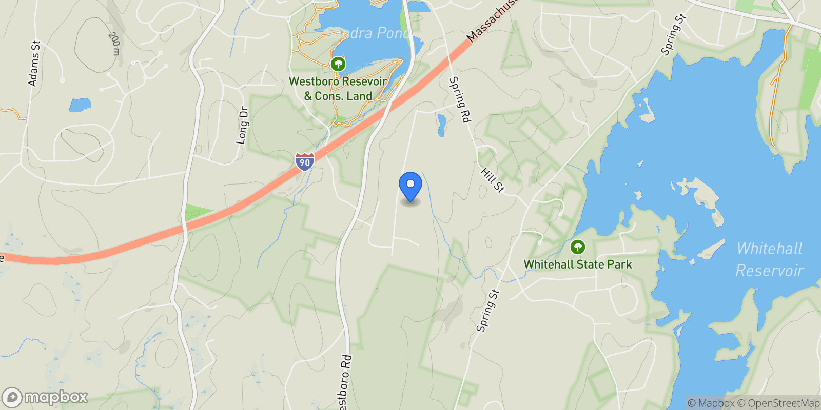 Map showing 46 Lackey Street, Westborough, MA 01581, Westborough, Massachusetts, United States.