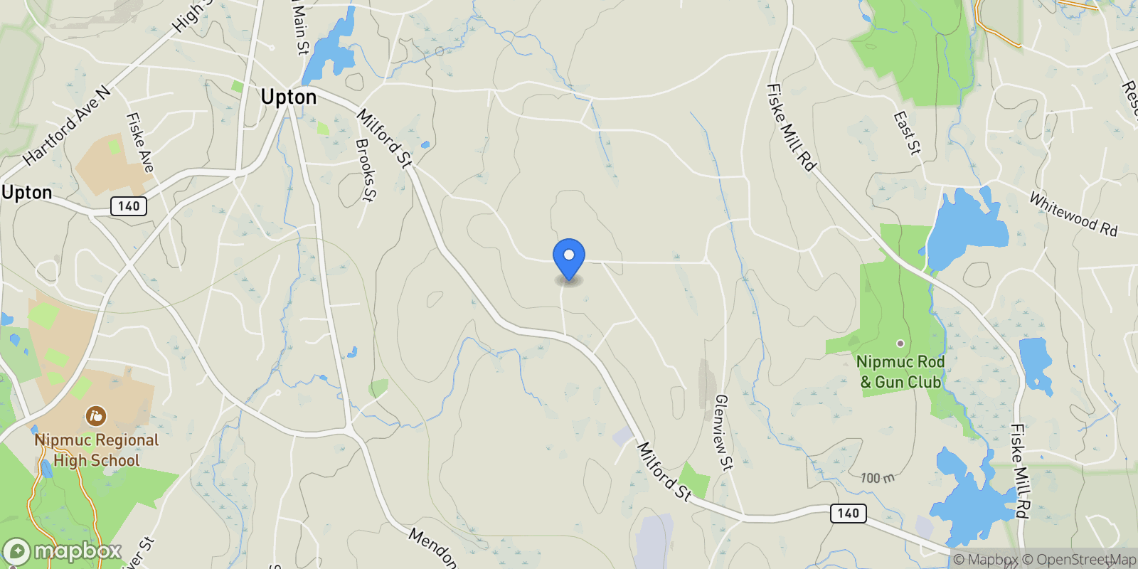 Map showing 6 Wood St , Upton, MA 01568, Upton, Massachusetts, United States.