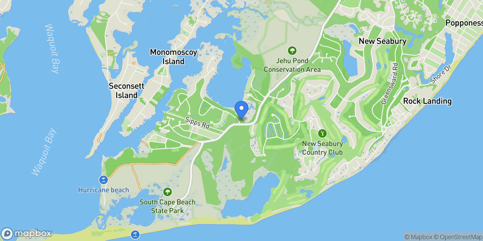 Map showing 5 Tide Run, New Seabury, MA 02649, Mashpee, Massachusetts, United States.