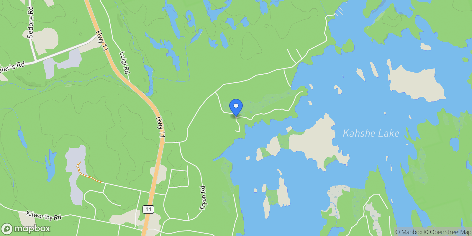 Map showing 1 & 2 -1051 WIGWAM LODGE Road, Gravenhurst, Ontario, Canada.