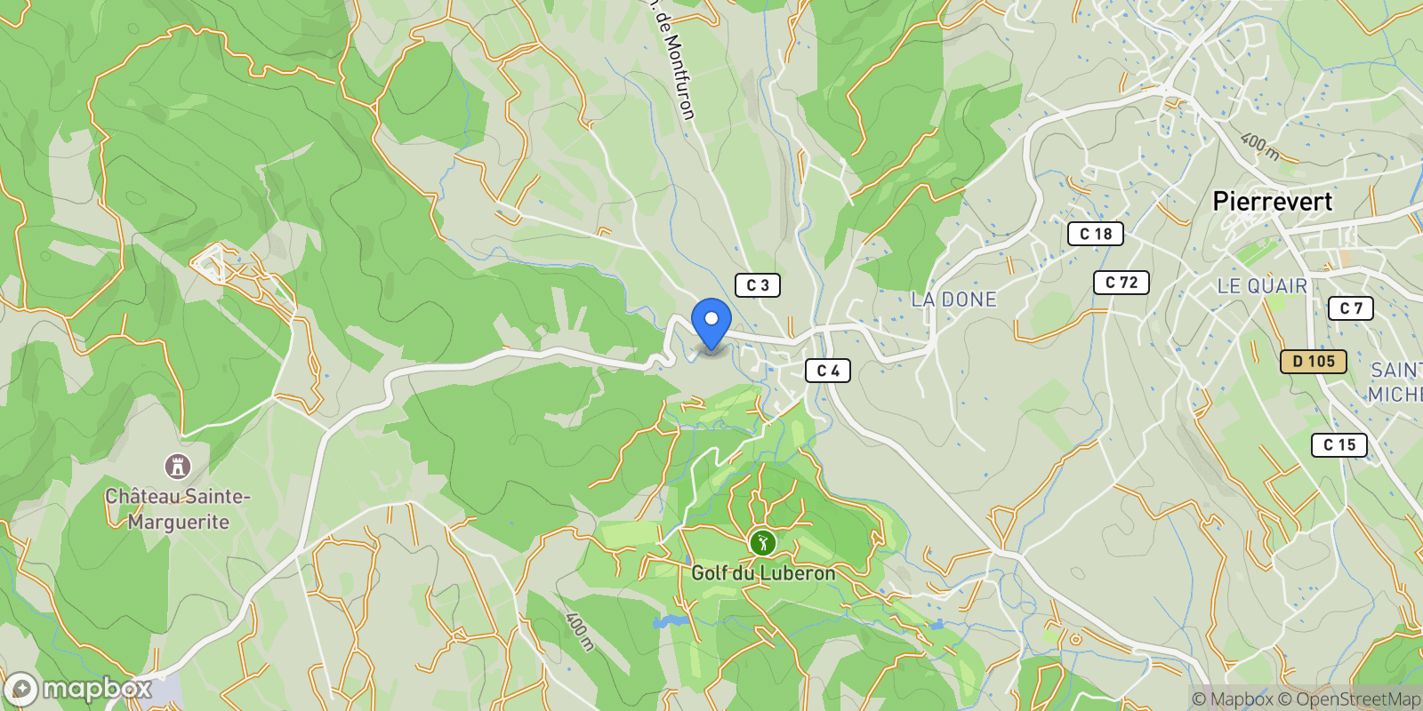 Map showing Pierrevert, Provence-Alpes-Côte d'Azur, France.