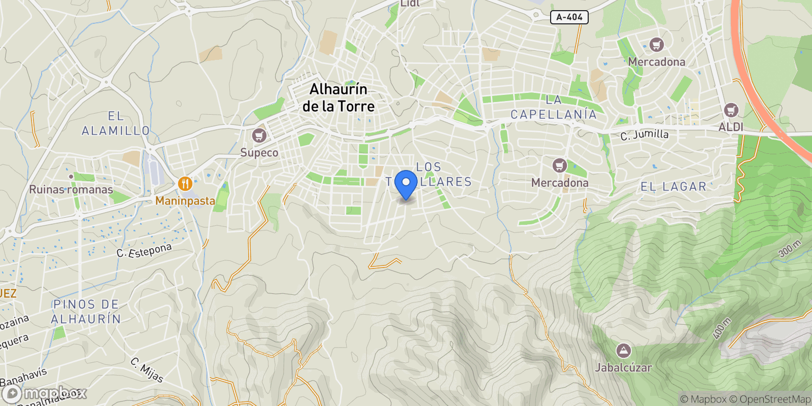Map showing Alhaurín de la Torre, Málaga, Alhaurín de la Torre, Alhaurin de la Torre, Andalusia, Spain.